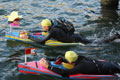 Descente de la Seine à la nage avec planche